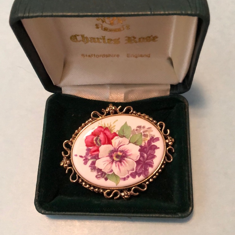 Vintage Charles Rose Fine Jewelry Brooch Pin NIB